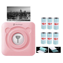 JEPODOR Peripage 304 DPI Impresora de Fotos de Bolsillo Mini Foto Bluetooth Inalámbrica Etiqueta Impresora Para Teléfono Móvil Android e iOS (304P Y 6 características