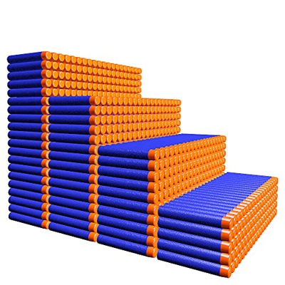 AMOSTING Balas para Nerf 1000Pzs 7,2 cm Dardos de Goma Espuma Suave Balas de Recarga Balas de Espuma Niño para la Serie N-Elite Fortnite Modulus Zombi