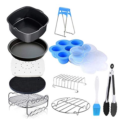 Uniquk 11 Piezas de Accesorios Square Air Fryer, Adecuados para Air Fryer, COSORI y Otras Freidoras y Hornos Square Air