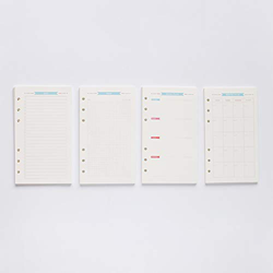 MIORIO Planificador de 6 Hoyos de Recarga de Papel Interior de Diario semanal para Cuaderno de Hojas Sueltas A5 en oferta