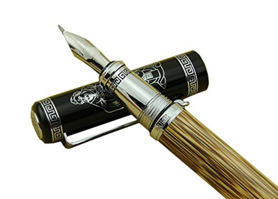 Duke 551 Confucius Punta Fude Pluma Estilográfica Naturaleza Bambú Medio a Ancho Firma Pluma de Dibujo Caligrafía Curvada Asiática Boceto Pluma de Art