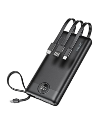 VRURC Powerbank 10000mAh Batería externa USB de 10000 mAh con 4 cables de carga integrados,(UCB C/Micro USB)Cargador Portáti Pantalla digital LED con  en oferta