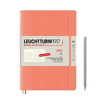 LEUCHTTURM1917 Bellini 362116 - Planificador mensual (B5), tapa blanda, 16 meses, en alemán