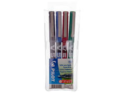 PILOT V5 - Paquete de 4 bolígrafos de tinta líquida con trazo fino, multicolor en oferta