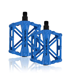 SPFAS Pedal Bicicleta Pedal de Bicicleta de Aluminio Ciclismo/Road Mountain Pedal Bicicleta de MTB/BMX Pedales rodamiento súper Plat Plateado Estable  características