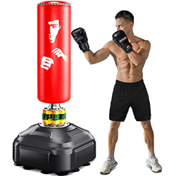KUKU Saco De Boxeo Independiente 175Cm Saco De Boxeo Pesado con Base De Ventosa para Adultos, Jóvenes, Niños - Hombre Saco De Kickboxing con Soporte p características