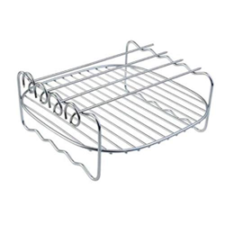 Andifany Rejilla para Freidoras de Aire Freidora de Aire DoméStica Rejilla de Freidora de Aire de Doble Capa Parrilla Suministros de Barbacoa Ronda de precio
