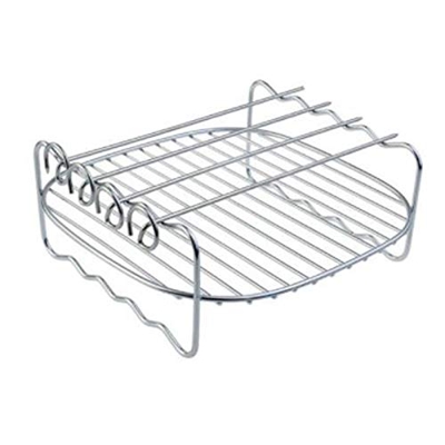 Andifany Rejilla para Freidoras de Aire Freidora de Aire DoméStica Rejilla de Freidora de Aire de Doble Capa Parrilla Suministros de Barbacoa Ronda de