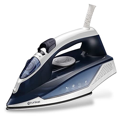 Grunkel - PL-22NS - Plancha de Vapor para la Ropa con suela ultradeslizante non-stick, golpe de vapor de 120g, función antical y antigoteo y control d