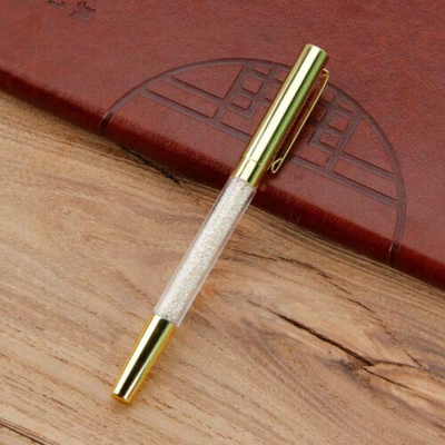 1 bolígrafo de cristal con elementos de cristales Swarovski, bolígrafo de gel, 5 colores disponibles, para damas, profesores, bodas, color dorado