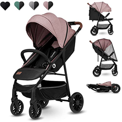 Lionelo Zoey silla de paseo hasta 15 kg regulación del respaldo de 3-posiciones capota XXL con filtro solar ruedas de espuma EVA plegado mosquitero po características