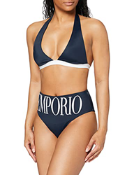 Emporio Armani Swimwear Triangle & High Brief Bikini Bold Logo Juego Biquini, Marine, M para Mujer en oferta