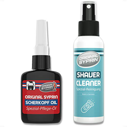 SYPRIN aceite y limpiador de cabezal de afeitado - solución de limpieza y aceite maquina cortar pelo I paquete para maquinas de afeitar cortapelos en oferta