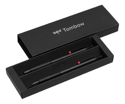 Tombow PLZ-211-1 - Paquete de 2 bolígrafos de bola retráctil, negro