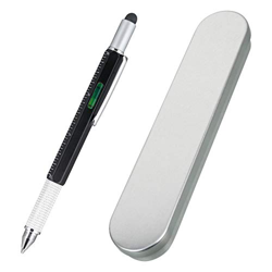 Heyu-Lotus 6 en 1 Tech - Bolígrafo multiherramienta con destornillador, regla, indicador de nivel de llenado, lápiz táctil y bolígrafo, lápices person en oferta