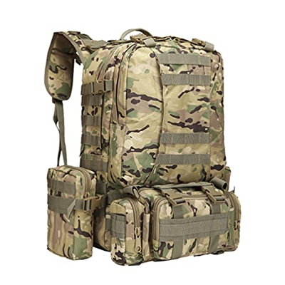 Ketamyy Mochila Táctica Militar con Bolso Hombro Desmontable, Mochila Multibolsillos Multifunción Impermeable Outdoor Molle Macutos Asalto Bolso Comba