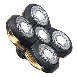 VerneAnn - Cuchillas de afeitar eléctricas de 5 cabezales de afeitado (5 unidades), No nulo, dorado, Tamaño libre características