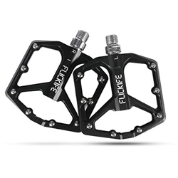 FLICKIFE Pedales de Bicicleta, Pedales Bicicleta MTB Aluminio Plataforma Ligeros Antideslizante Pedales Ciclismo 9/16 Pulgadas para Universal Biciclet características