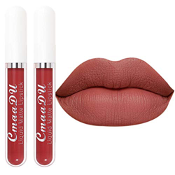 2 Barras de Labios líquidas - Brillo de Labios Mate Lápiz Labial líquido Sexy Impermeable Hidratante de Larga duración Bálsamo de Labios Profesional M precio