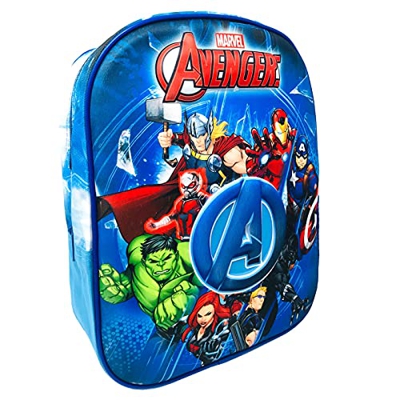 Kstationery Mochila 3D Los Vengadores Avengers Marvel Mochila Escolar Infantil Mochila 31cm Mochila Niño Color Azul Mochila Infantil Viaje