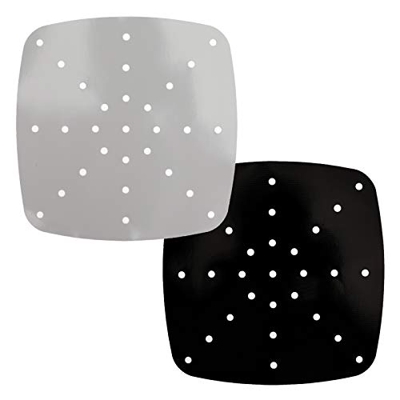 AIEX 2 Revestimientos Cuadrados Reutilizables De Freidora De Aire De 21.6cm Alfombrillas Perforadas De Silicona Antiadherente para Freidora De Aire pa
