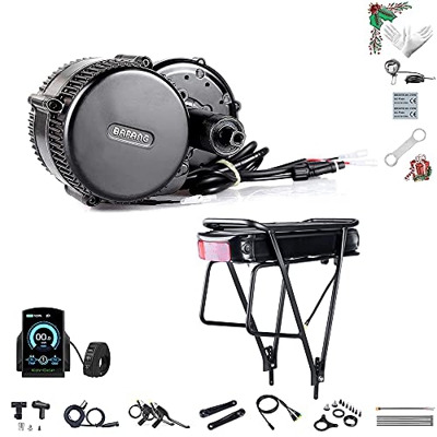 Bafang Electric Bike Mid Drive Motor Motor Medio de manivela BBS02B 36V 500W DIY Kit de conversión de Bicicleta sin o con batería de Cuadro 15.6/19.2/