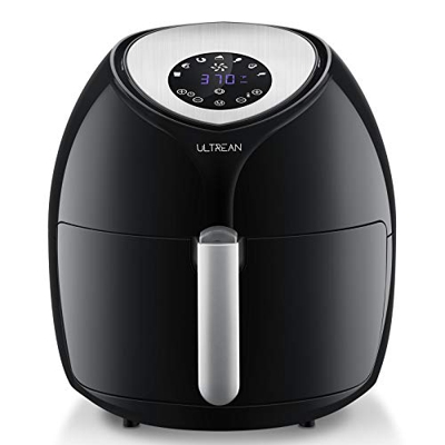Ultrean Freidora sin Aceite 6L/8L, Freidora Aire 1800W, Air Fryer con 7 Programas, Pantalla Digital LCD, Ajuste de Tiempo y Temperatura, Freidoras sin