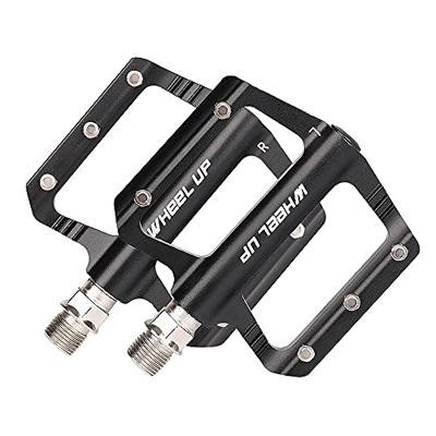 ACESPORT Pedales de Bicicleta MTB montaña Carretera Ciclismo Antideslizante Accesorios conducción para Adultos Bike Pedals Negro