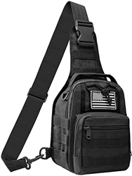 Jueachy Bolsa de Bandolera Táctica Impermeable Bolsa de Pecho Estilo Militar Mochila de Asalto Bolso Cruzado Hombre Molle para al Aire Libre Camping C características