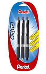 Pentel K497 Pack de 3 Bolígrafo Roller de Gel (retráctil de tinta negro precio