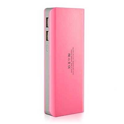 Nsdsb 13000mah Power Bank Case Teléfono móvil portátil con Dos interfaces USB Banco de Carga Conjunto Oficial Pink Rome