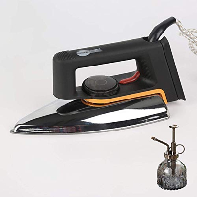 FZYE Plancha eléctrica Antigua, Plancha eléctrica Tipo seco, Sin Vapor, Suela de teflón de Aluminio Caliente Plancha eléctrica Antigua, Adecuado para 