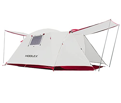 HODLEX Tienda de campaña al aire libre para 4 personas grande impermeable Dome tienda fácil tienda con porche de doble capa para festivales Familiares