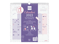 Finocam - Calendario 2022 30X30 - 300x300 mm Chic de Pared para Escribir Morado Catalán en oferta