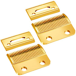2 Juegos de Cuchillas de Podadoras Ajustables, Cuchilla de Repuesto de Recortadora de Cabello de 2 Agujeros para Wahl 1006, Super Taper #8400 (Oro) en oferta