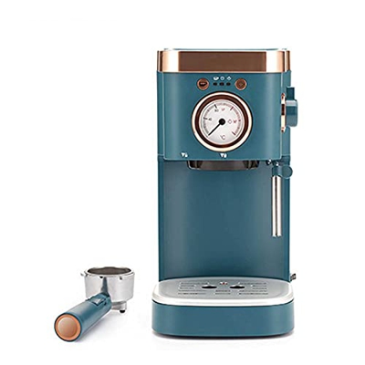 yunyun Cafetera Express Hogar Pequeño,Retro Cafeteras con Termómetro Visual,1,2l Tipo De Vapor Semiautomático De Gran Capacidad Cafetera(16 X 38,3 X 3