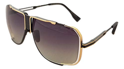 Dita Gafas de sol unisex Cascais DRX 2065 Negro mate dorado brillante con lentes grises a claras características
