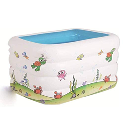 GAOTTINGSD Piscinas Hinchable Inflable portátil Bañera, Blanca Duradera Piscina for niños, Piscina Baño del bebé 143 * 105 * 75cm en oferta