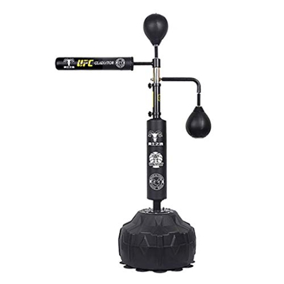 Boxeo Material de Gimnasio Cobra Bag Reflex Ball Cobra Bag Speed Bags Objetivo Giratorio Alta Velocidad, Altura Ajustable 140~180cm (Color : Black, Si