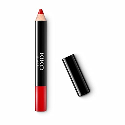 Kiko Milano Smart Fusion Creamy Lip Crayon 07 Lápiz de Labios para Llevar, Cherry Red