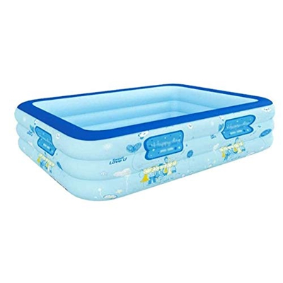 GAOTTINGSD Piscinas Hinchable De los niños de la bañera Inflable, Piscina Inflable Grande Grueso de PVC Rectángulo, jardín al Aire Libre portátil, 210