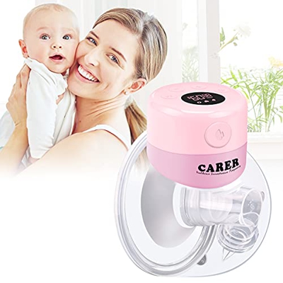 Extractor de Leche Portátil, Sacaleches Eléctrico Recargable, Portátil, Manos Libres, con Pantalla LCD Inteligente con 3 Modos de 9 Niveles