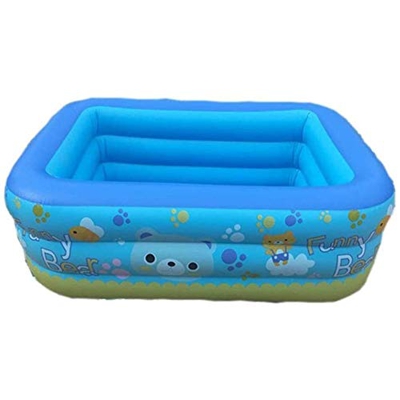 GAOTTINGSD Piscinas Hinchable Bañera Inflable Plegable Durable Adulto Niño Bañera, plástico, Azul 150 * 100 * 50 Cm