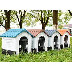 Caseta Perros Exterior, Casita Perro, Caseta de Interior/Exterior para Perros, Casa de Plástico para Perros, Casitas para Gatos, con Puerta Extraíble  precio