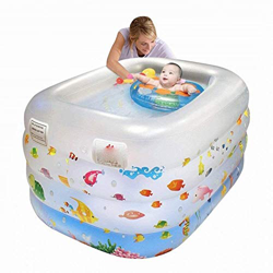 GAOTTINGSD Piscinas Hinchable Bebé de la bañera Inflable Infantil Antideslizante Piscina Plegable del Recorrido de Aire Ducha Cilindro Grande 140 * 10 características