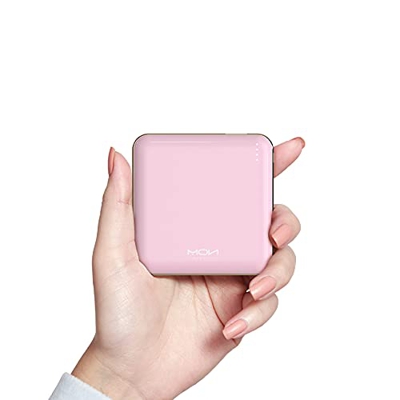 MOXNICE Bateria Externa USB C Power Bank 10000mAh QC 3.0, Cargador Portatil PD 18W Súper Liviana y Delgada para Teléfonos Inteligentes y Tabletas (Ros