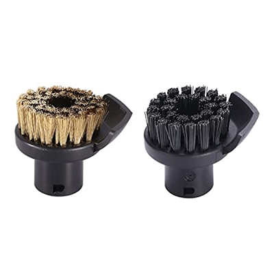 XUNLAN Raspador duradero cepillo redondo limpiador de vapor, piezas de repuesto accesorios para KARCHER SC1/SC2/SC3/SC4/SC5 limpiador de vapor, 2 piez