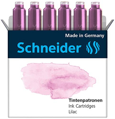 Schneider Pastell - Cartuchos de tinta para pluma estilográfica (6 unidades), color morado