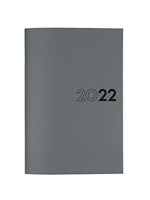 Finocam - Planificador Agenda 2022 Mensual de Enero 2022 a Diciembre 2022 (12 meses) Y11-165x240 mm Notas Gris Internacional