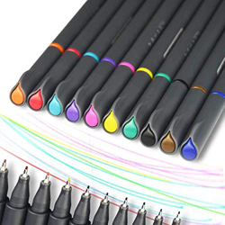 Pluma estilográfica Fineliner, bolígrafo para dibujar líneas finas, juego de colores de 0,38 mm para línea de puntos y rayas, elección perfecta para l precio
